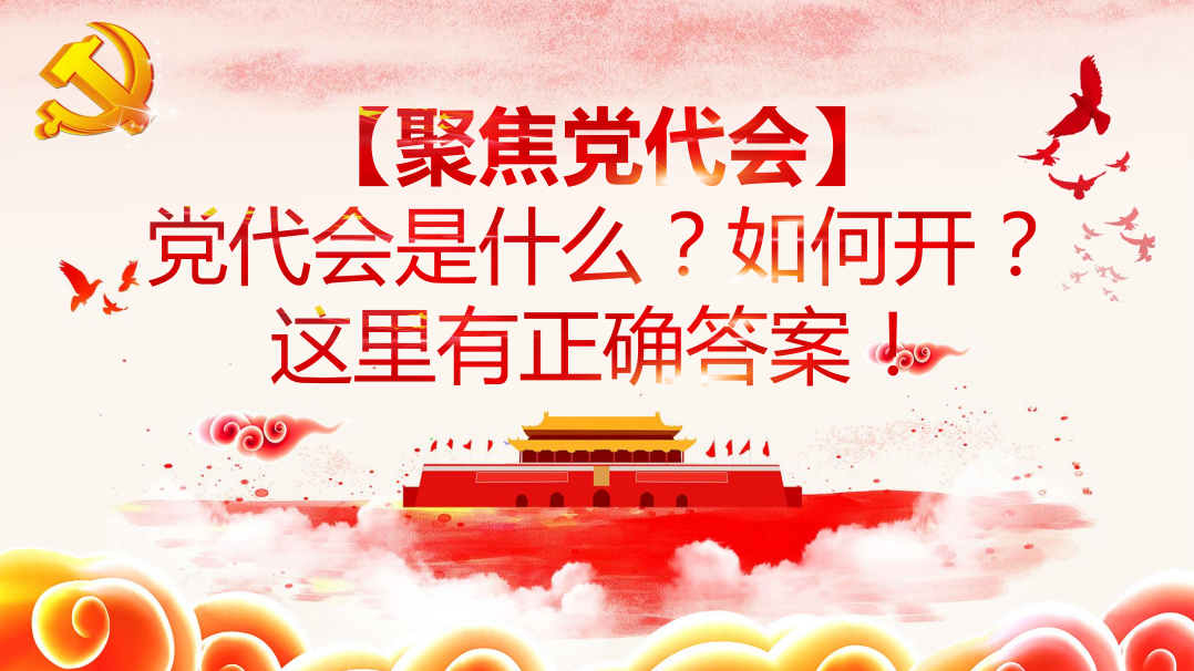 【聚焦黨代會(huì)】黨代會(huì)是什么？如何開？這里有正確答案！