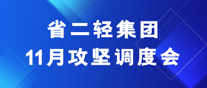 省二輕集團召開11月攻堅專班調(diào)度會